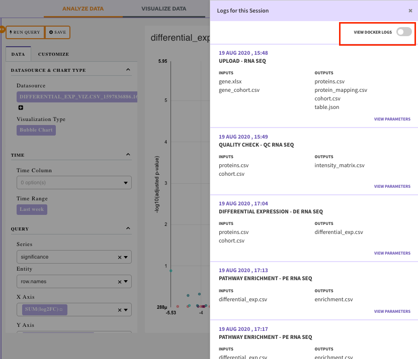 Docker logs