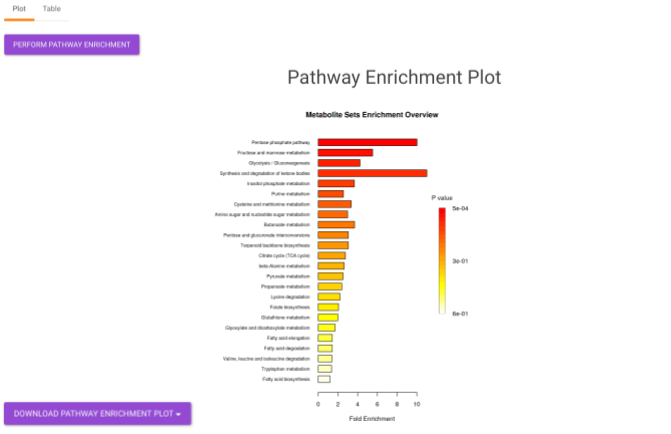 Metabolite Set Enrichment Analysis Plot