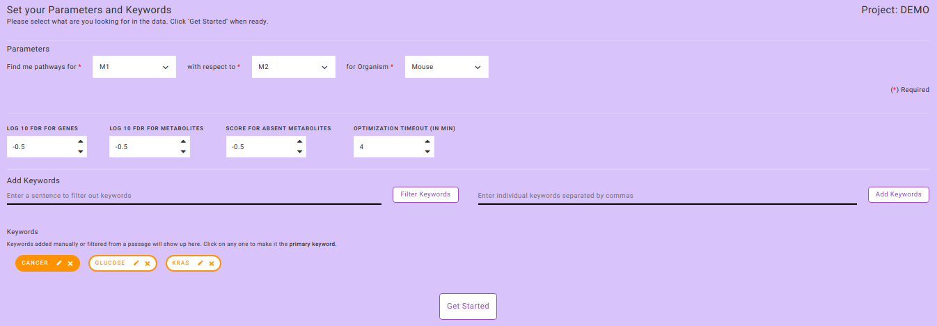 Set parameter interface