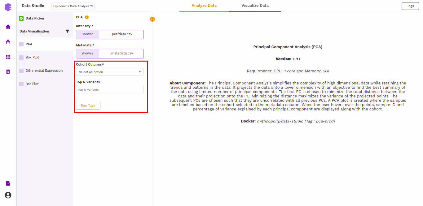 Lipidomics Data Analysis Preset - Polly Documentation