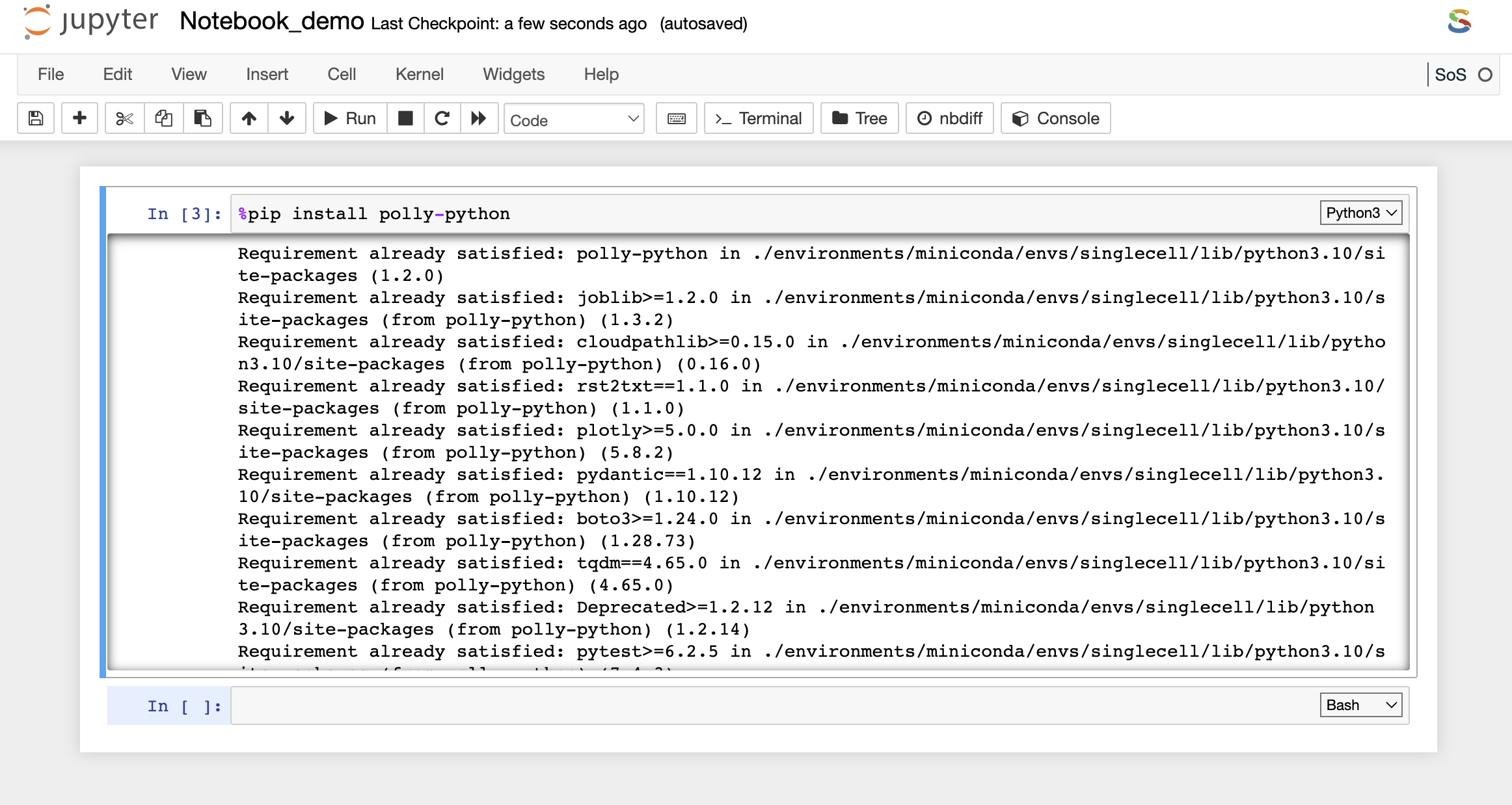 Installing System binaries using the Notebook code cell